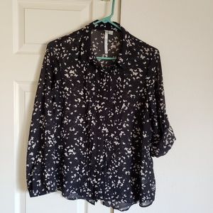 Lauren Conrad Butterfly Blouse size M